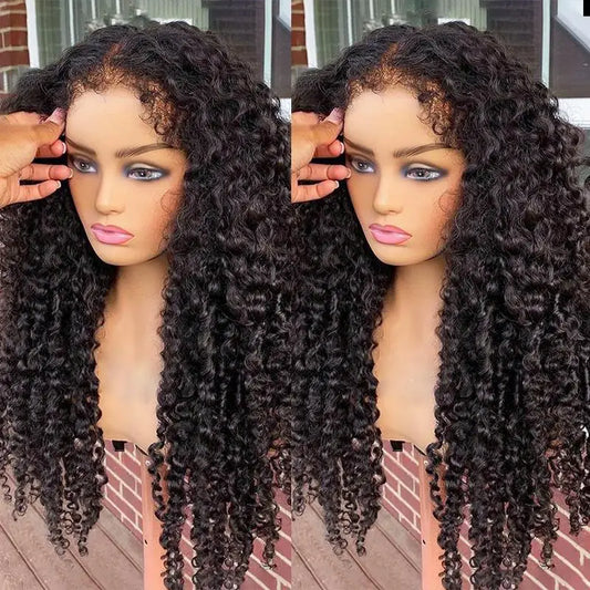 Perruque afro bouclée crépue 13x6 HD, densité 250, 100 % cheveux humains, 13x4, bords 4C, perruque frontale ondulée profonde, pour femmes