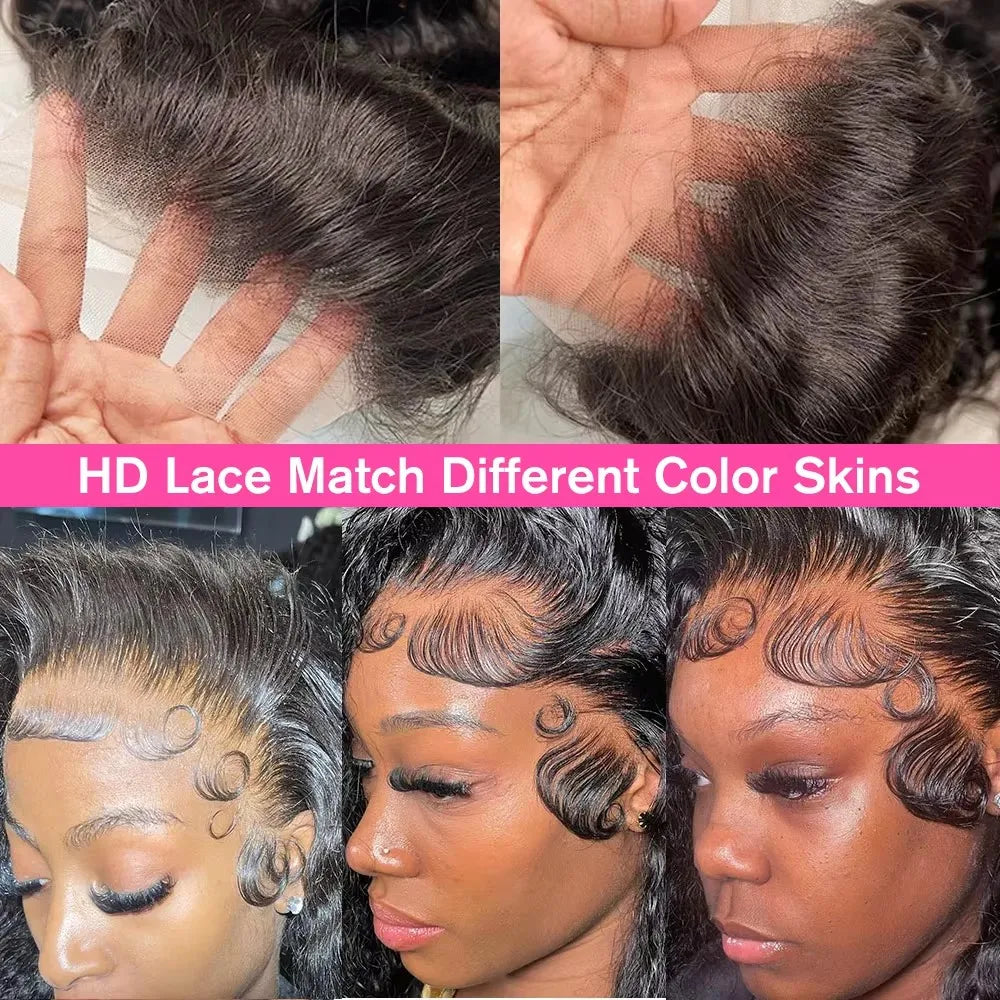 Perruques crépues bouclées 13x6 HD Lace Frontal Wig sans colle Cheveux humains 4C Afro Curly Lace Front Wigs 4x4 HD Lace Closure Wigs