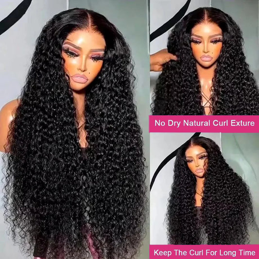 Perruques crépues bouclées 13x6 HD Lace Frontal Wig sans colle Cheveux humains 4C Afro Curly Lace Front Wigs 4x4 HD Lace Closure Wigs