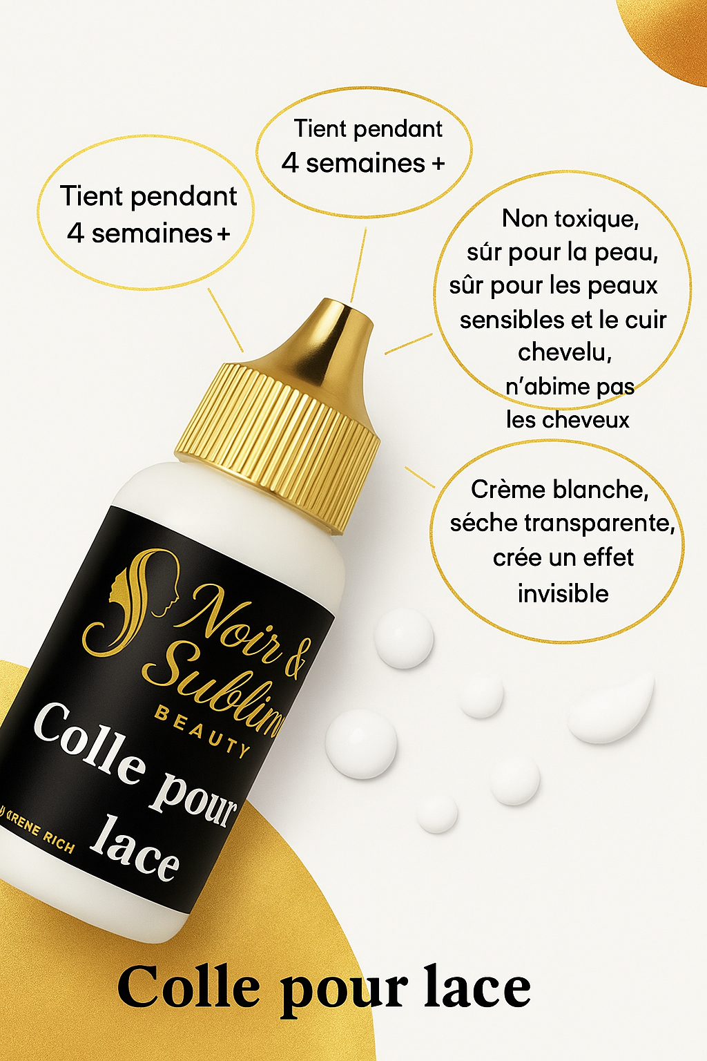 Colle Pour Perruque en dentelle , avant étanche , Forte Tenue ( Extréme )