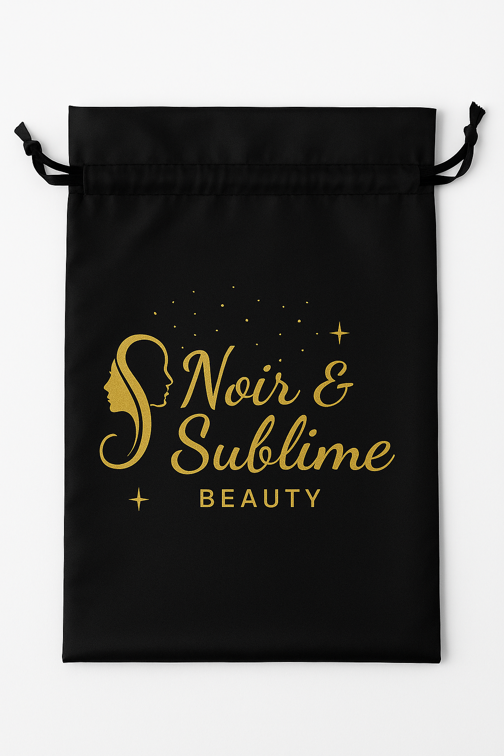 Sac de Rangement en Satin pour Perruque et Extensions, 25x35cm.