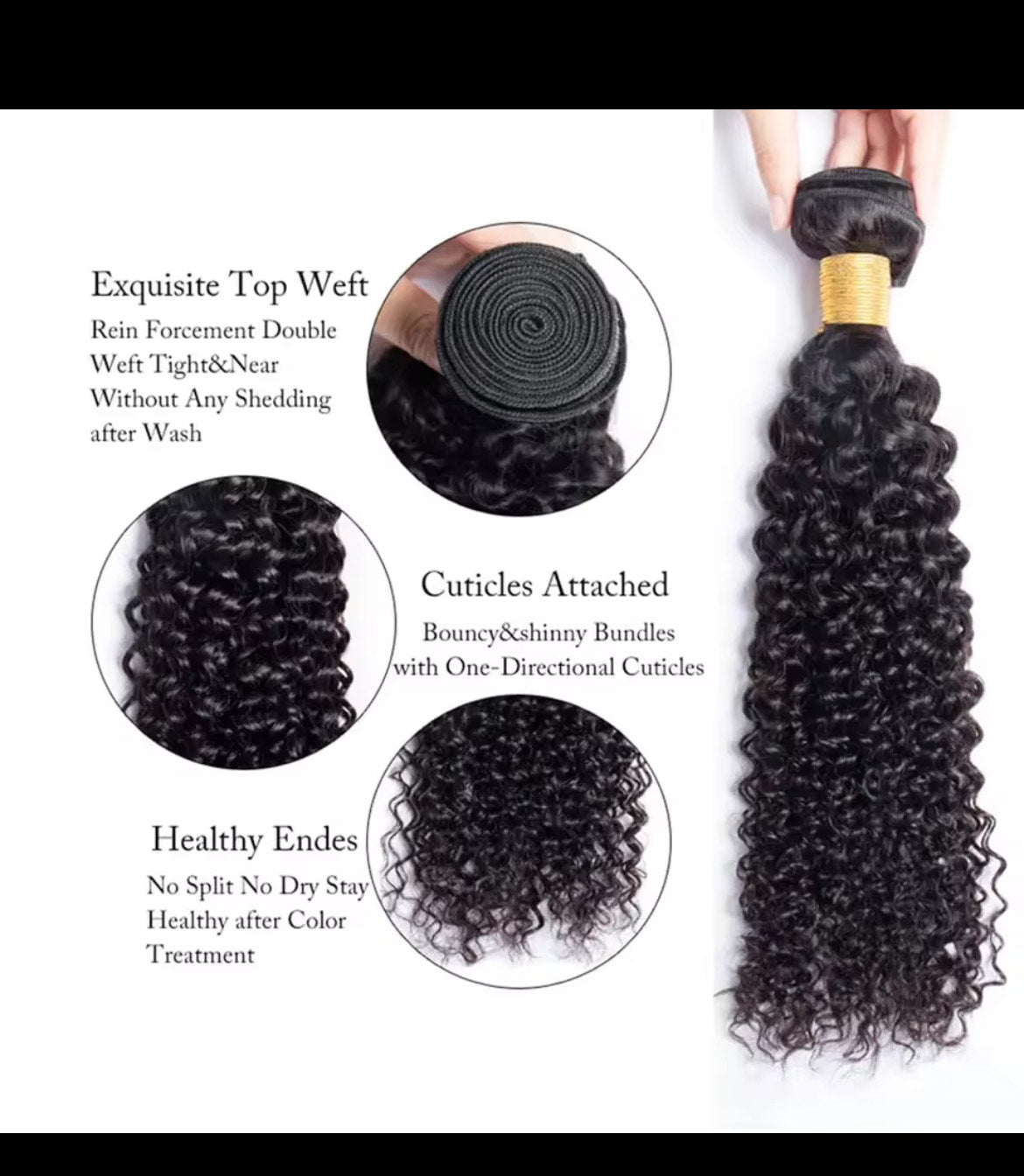 Tissage en lot brésilien crépu et bouclé, cheveux humains Remy, couleur naturelle, lots de 1, 3 ou 4 disponibles.