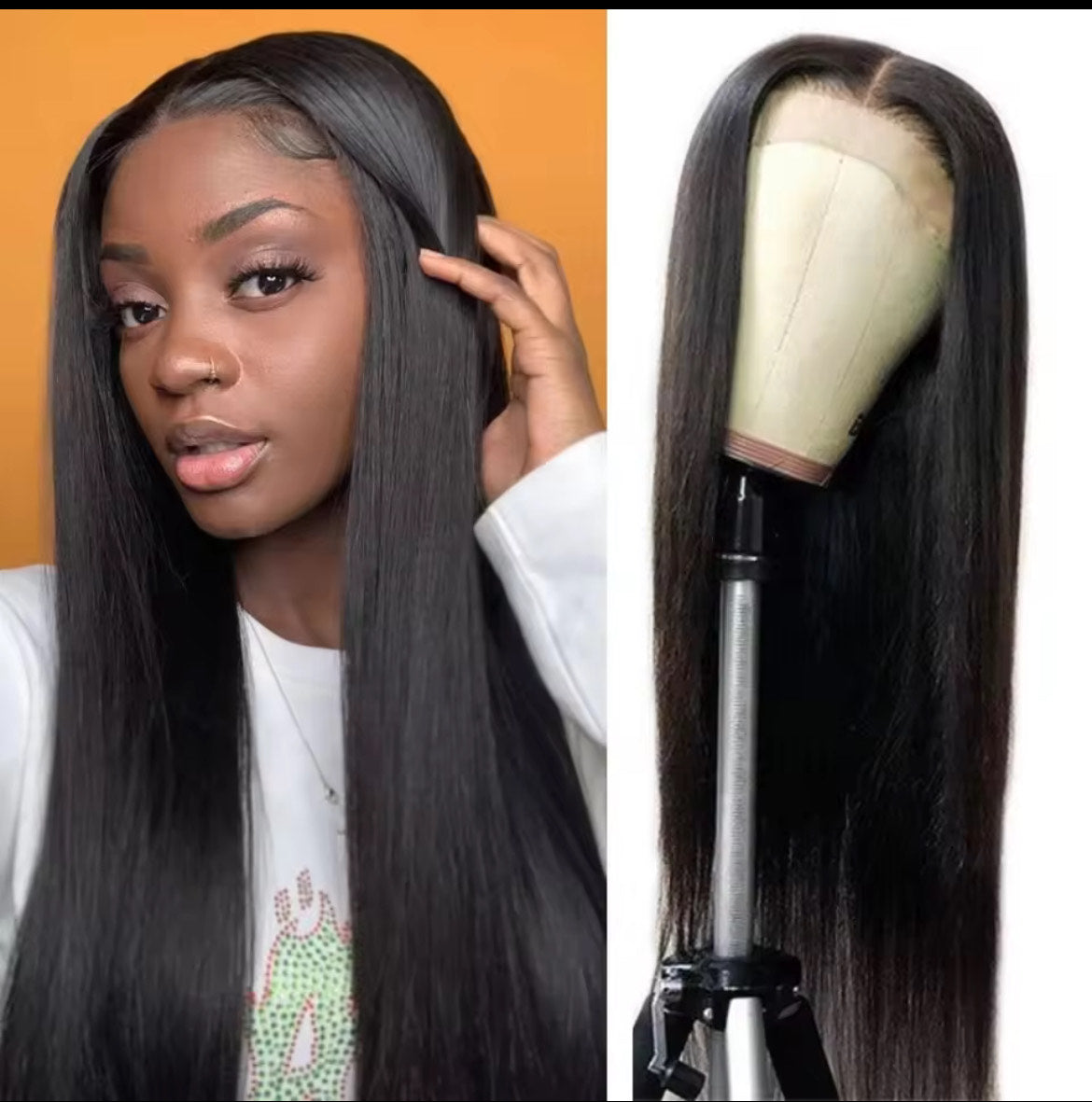 Perruques en cheveux humains avec dentelle frontale HD, nœuds pré-décolorés, perruques droites pré-épilées pour femmes, perruques brésiliennes