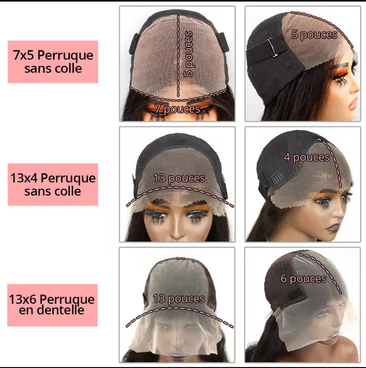 Perruque sans colle à porter et à emporter, perruques mongoles ondulées profondes 6x4 en dentelle HD, perruques naturelles pré-épilées sans colle, mèches ombrées, prêtes à l'emploi.