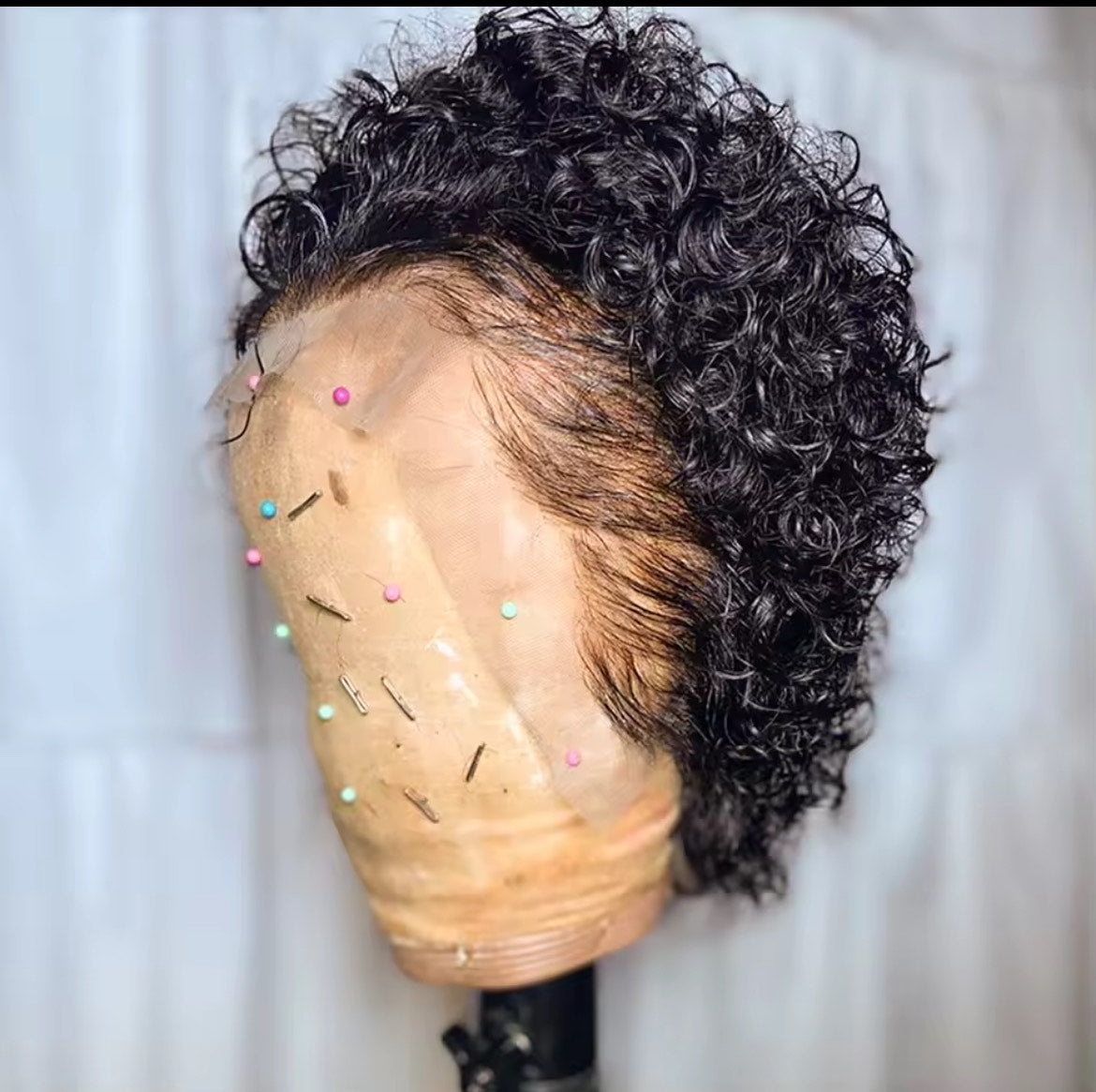 Perruque coupe Pixie, perruque courte au carré pour femmes, perruque de cheveux humains bouclés 13x1, perruque avec dentelle partielle, perruques pré-épilées, nouveauté