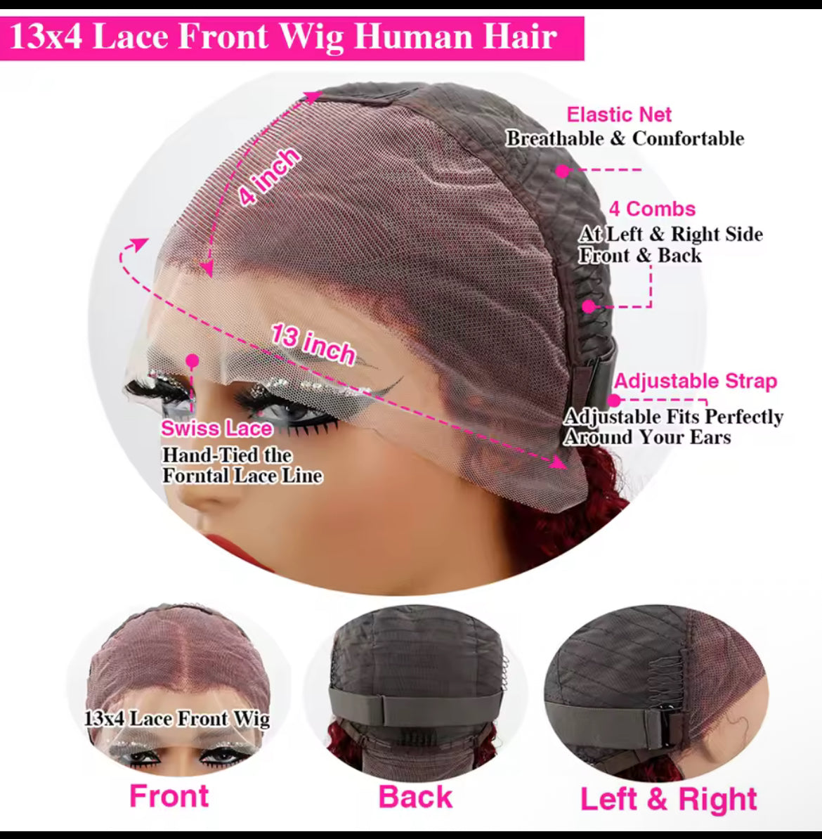Perruque Bob Lace Front Wig Naturelle Ombrée cheveux courts lisses pré-découper , Blond miel , 13X4 à reflet , 100%