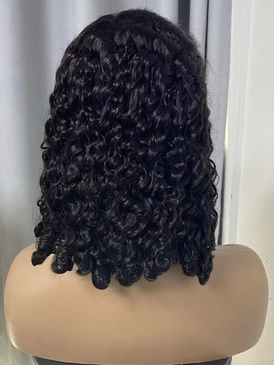 Perruque Dentelle transparente Perruque bouclée birmane couleur naturelle cheveux vierge