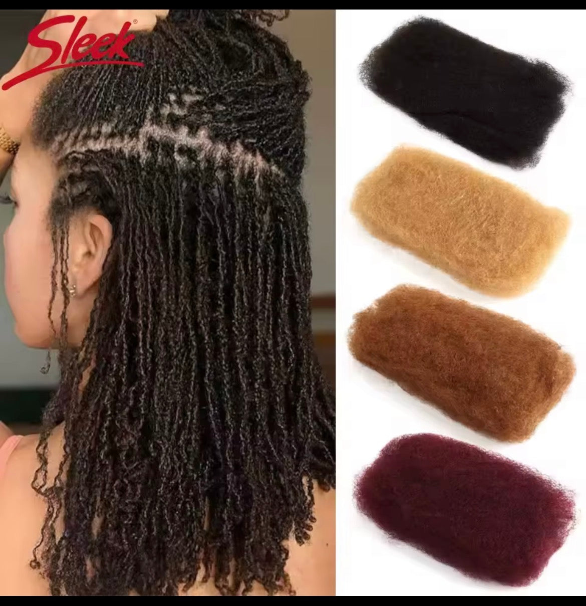 Afro Kinkys cheveux humains en vrac pour Extensions de dreadlocks réparation Locs torsion tressage Afro crépus cheveux humains