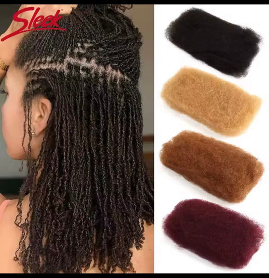 Afro Kinkys cheveux humains en vrac pour Extensions de dreadlocks réparation Locs torsion tressage Afro crépus cheveux humains
