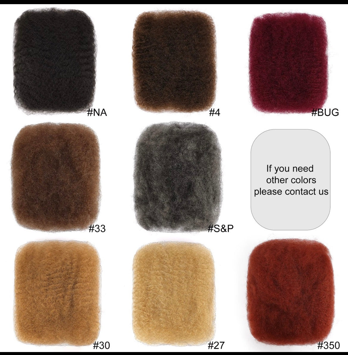 Afro Kinkys cheveux humains en vrac pour Extensions de dreadlocks réparation Locs torsion tressage Afro crépus cheveux humains