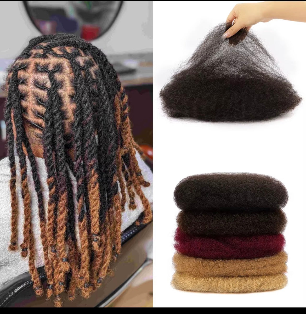 Afro Kinkys cheveux humains en vrac pour Extensions de dreadlocks réparation Locs torsion tressage Afro crépus cheveux humains