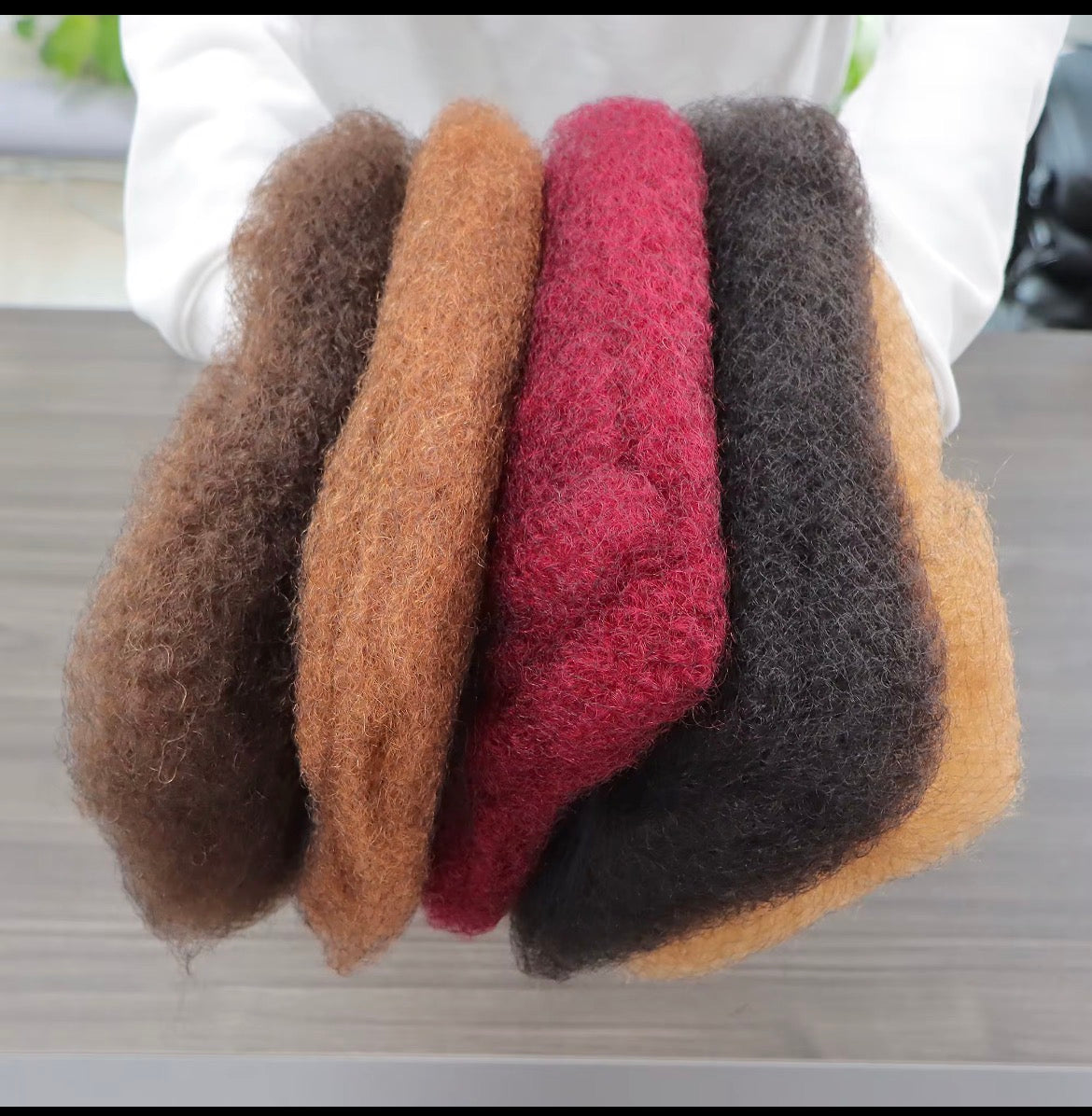Afro Kinkys cheveux humains en vrac pour Extensions de dreadlocks réparation Locs torsion tressage Afro crépus cheveux humains