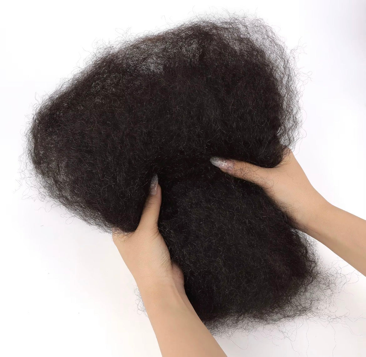 Afro Kinkys cheveux humains en vrac pour Extensions de dreadlocks réparation Locs torsion tressage Afro crépus cheveux humains