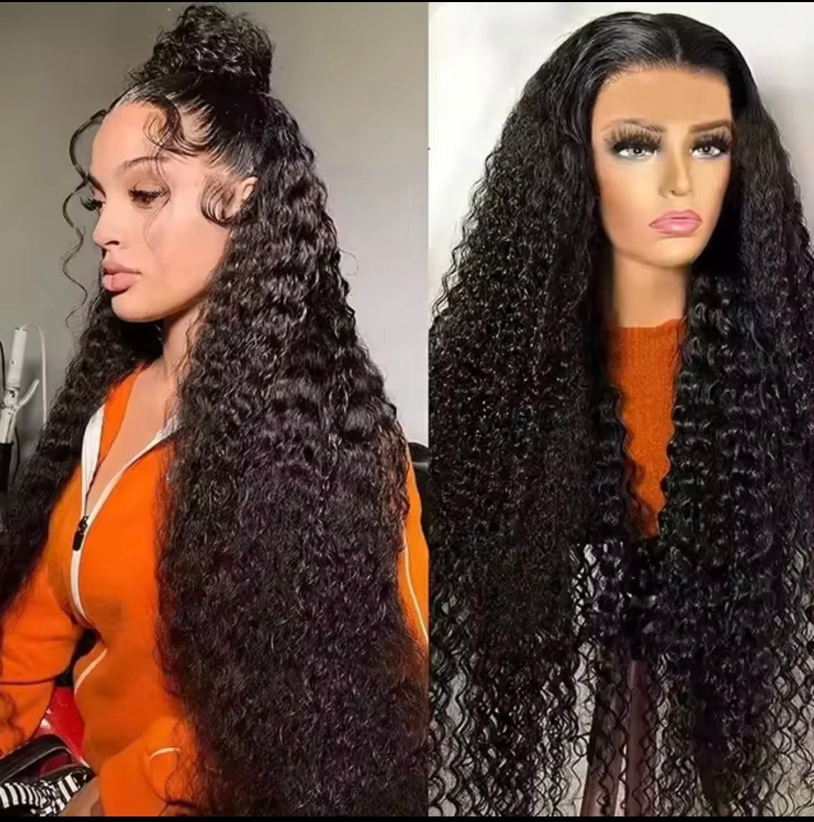 100% cheveux humains ,vague profonde dentelle avant perruque 28 pouces bouclés 13x4 dentelle frontale transparente ,perruques eau crépus noir