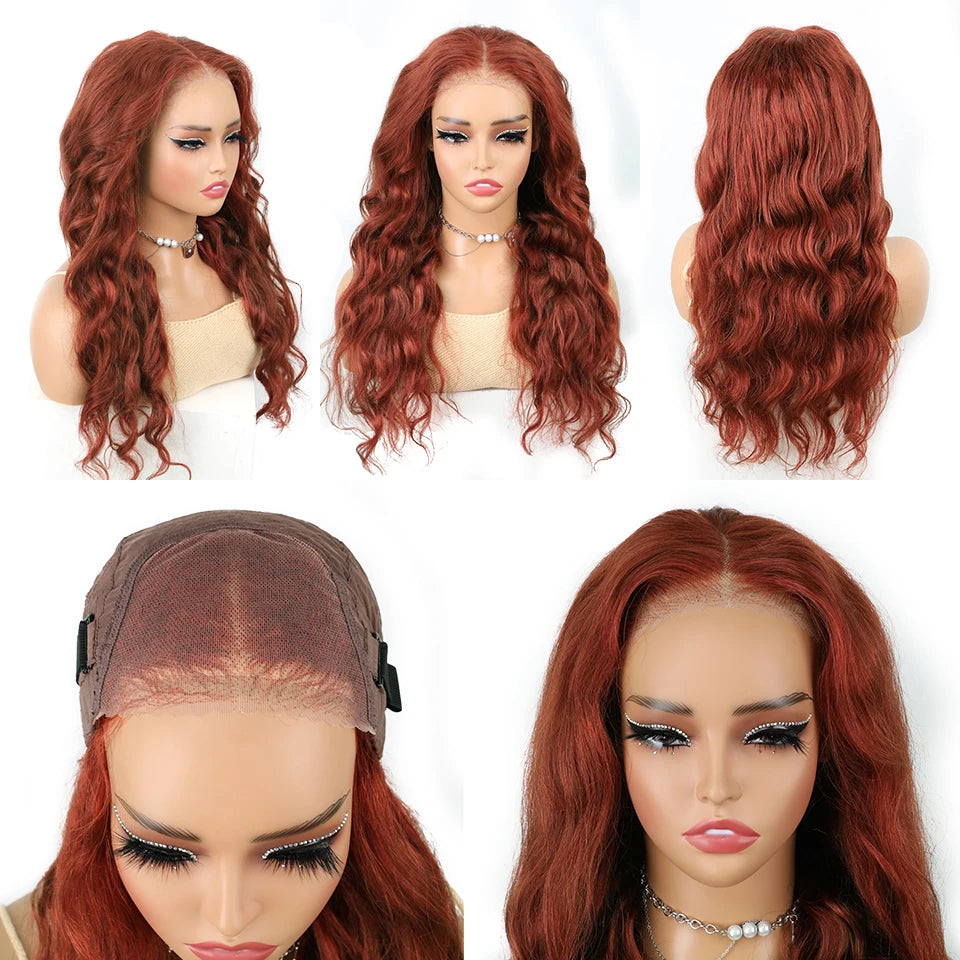 Perruques Water Wave Wear Go pré-épilées sans colle, perruques pré-décolorées avec fermeture en dentelle 6x4,
