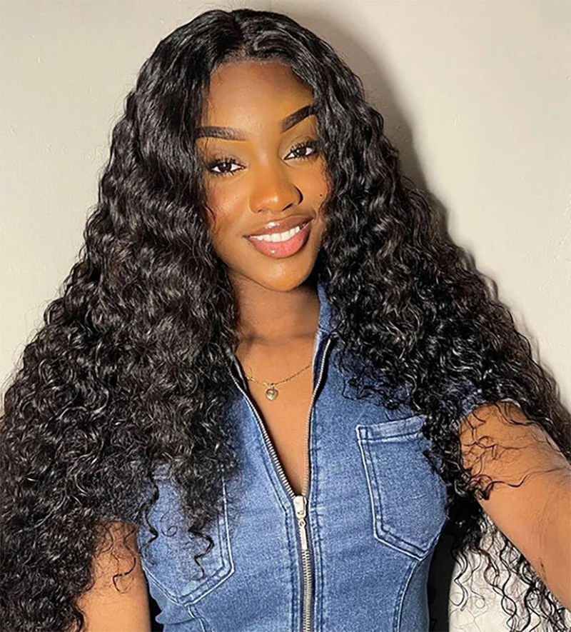 Perruques 7x5 Wear And Go en cheveux humains ondulés, perruques bouclées avec dentelle frontale, perruques pré-épilées sans colle, prêtes à porter