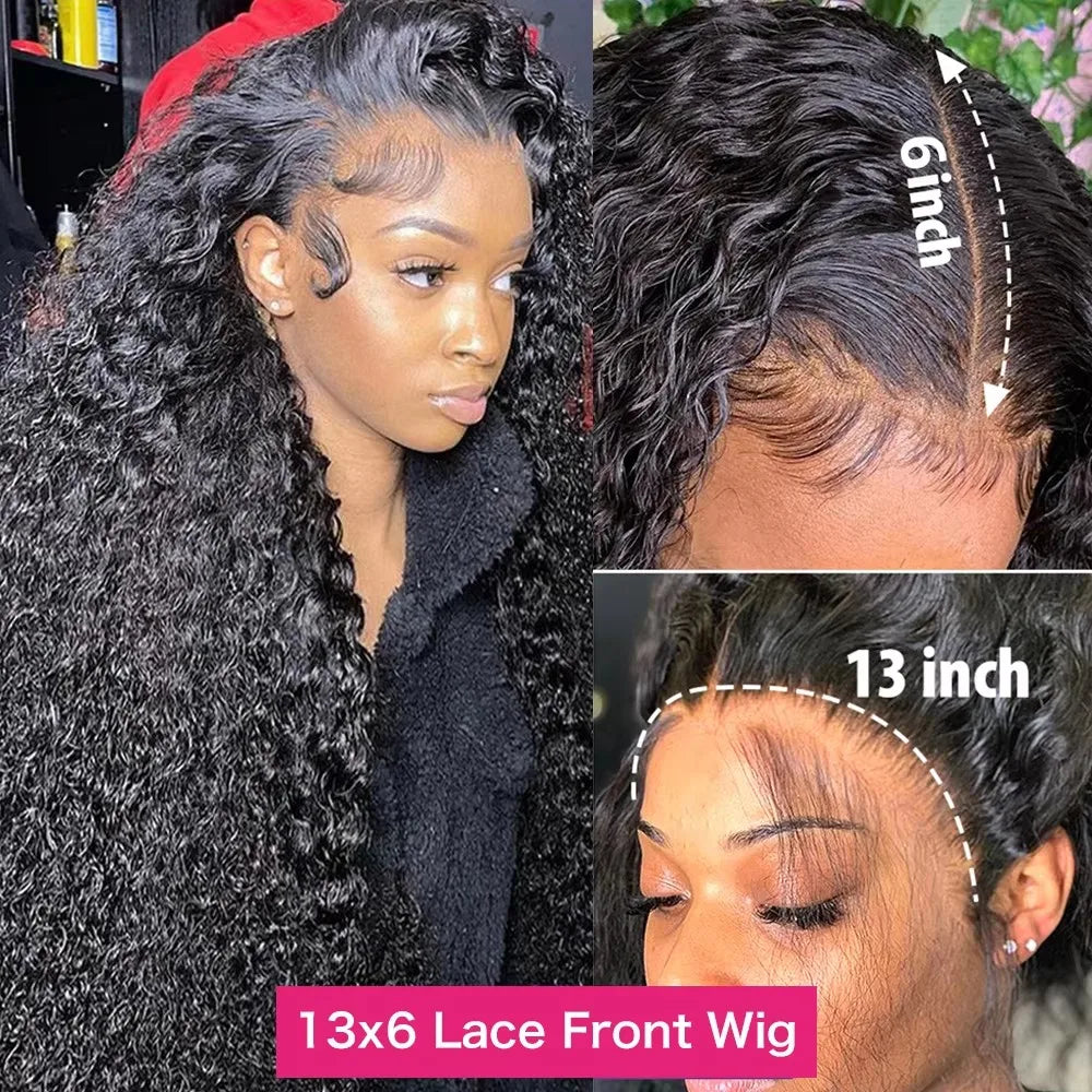 Perruques crépues bouclées 13x6 HD Lace Frontal Wig sans colle Cheveux humains 4C Afro Curly Lace Front Wigs 4x4 HD Lace Closure Wigs