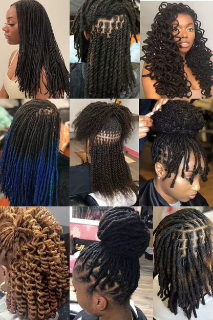Extensions de cheveux humains pour dreadlock permanent, faites à la main PACK DE 10 PIÈCES