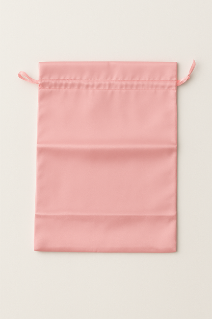 Sac de Rangement en Satin pour Perruque et Extensions, 25x35cm.