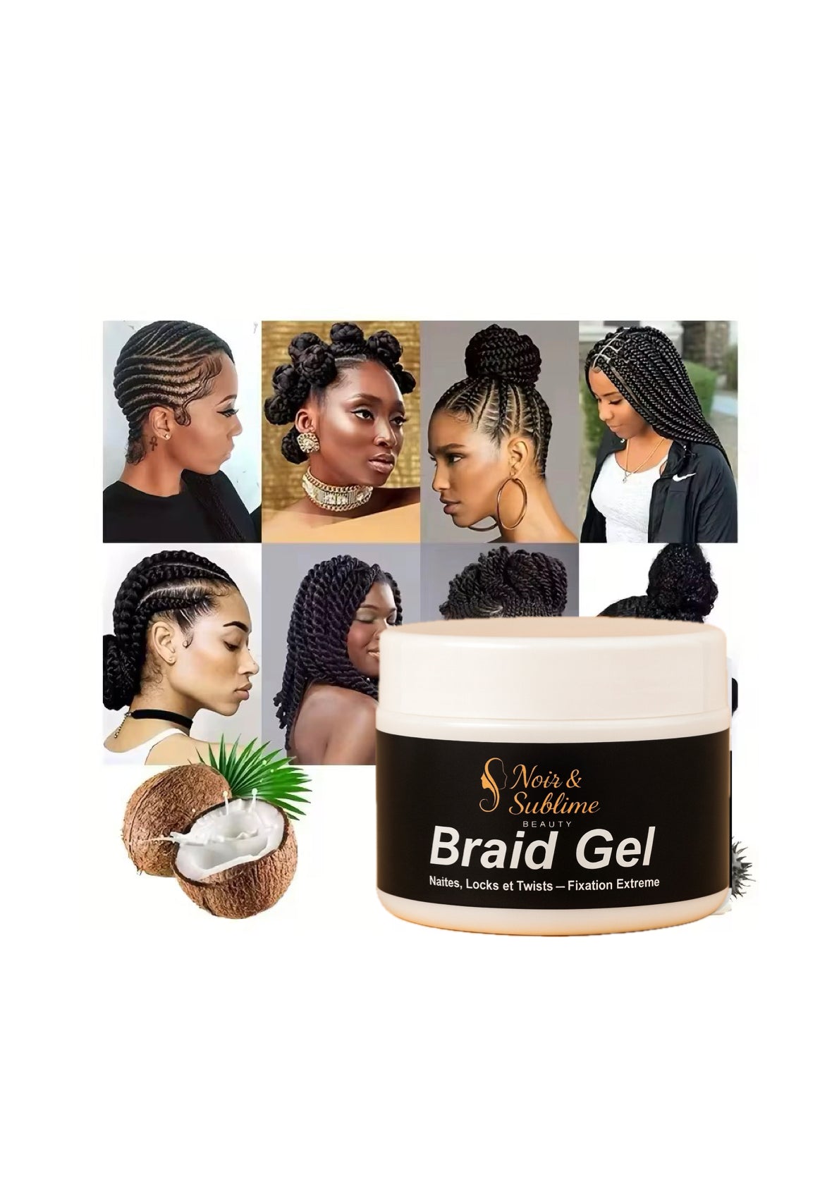 gel de tressage de haute qualité pour tresses, twist et locks