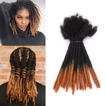Extensions de cheveux humains pour dreadlock permanent, faites à la main PACK DE 10 PIÈCES