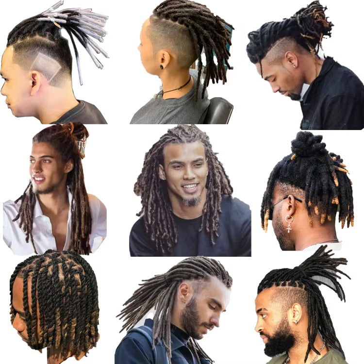 Extensions de cheveux humains pour dreadlock permanent, faites à la main PACK DE 10 PIÈCES