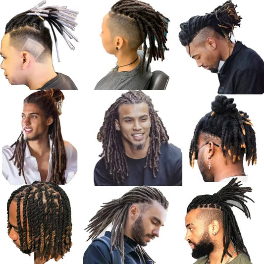 Extensions de cheveux humains pour dreadlock permanent, faites à la main PACK DE 10 PIÈCES