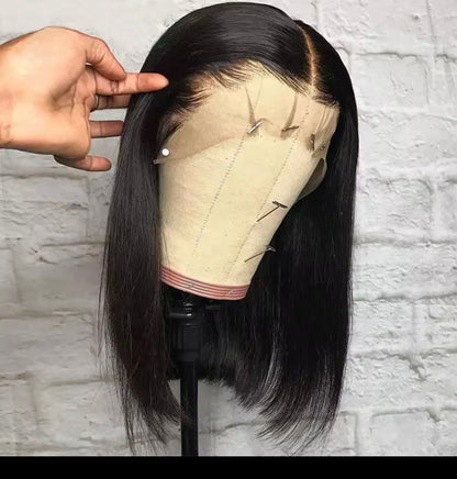 Cheveux naturel droite dentelle avant transparente 100% cheveux humains de couleur naturelle