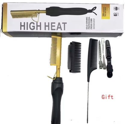 Peigne chauffant , brosse à lisser les cheveux, pressage chaleur électrique brosses à cheveux électriques outils de coiffure