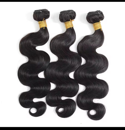 CHEVEUX Péruviens Body Wave Bundles, 100% cheveux humains, couleur naturelle, tissage épais, 1, 3 ou 4 bundles.
