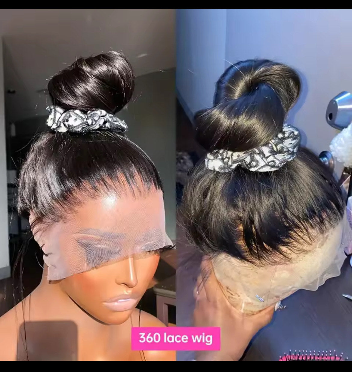 Perruques 360° sans colle, cheveux humains, prêtes à porter, lisses, sans colle, pré-épilées, à porter et à emporter, perruques HD Full Lace Front prédécoupées
