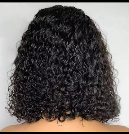 Crépus bouclés Perruques de cheveux humains 13X4 dentelle frontale , Perruques pour les femmes pré-plumées