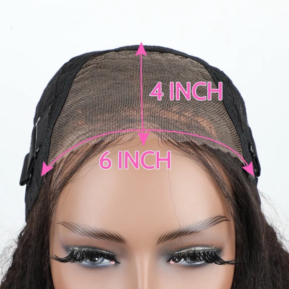 Perruque brésilienne crépue lisse 13x4 HD sans colle avec dentelle frontale, cheveux humains, prête à porter, perruque Yaki lisse 6x4