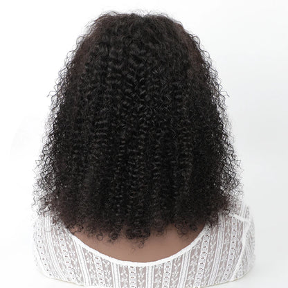 Perruque sans colle Wear Go ISEE indienne crépue bouclée courte bob 7x5, cheveux humains prêts à porter, 13x4, nœuds pré-blanchis