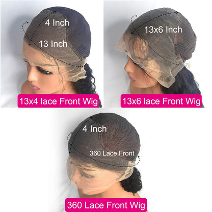 Perruques brésiliennes en cheveux humains avec dentelle frontale, densité 250, 33 x 10 et 33 x 15 cm, transparentes et lisses, 76,2 à 102 cm, pour femmes