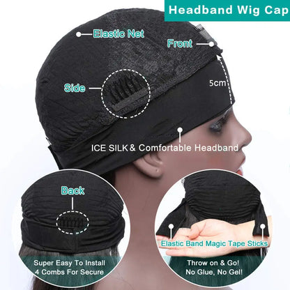 Perruques de cheveux humains ondulées, fabriquées à la machine, prêtes à porter, pour femmes