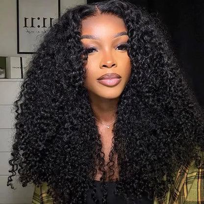 Perruques crépues bouclées 13x6 HD Lace Frontal Wig sans colle Cheveux humains 4C Afro Curly Lace Front Wigs 4x4 HD Lace Closure Wigs