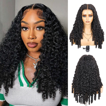 Perruque Isee Birmane Bouclée Flip Over Half Wig Mongole sans colle avec cordon de serrage et clips invisibles en cheveux humains