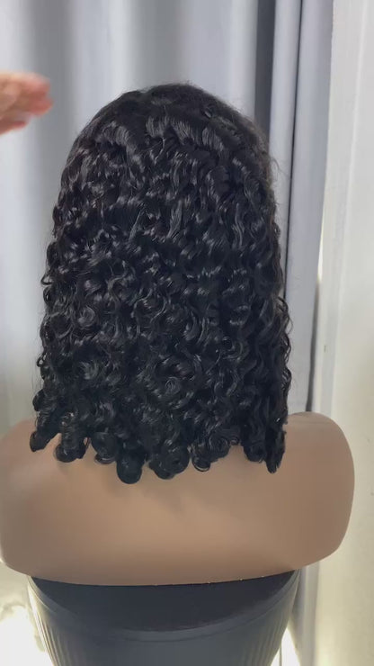 Perruque Dentelle transparente Perruque bouclée birmane couleur naturelle cheveux vierge